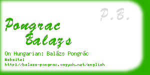 pongrac balazs business card