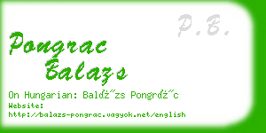 pongrac balazs business card